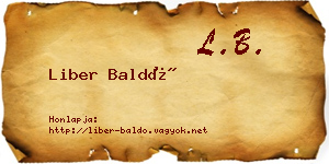 Liber Baldó névjegykártya